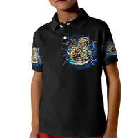 Mummy Skull Kid Polo Shirt I'm Going To Hell to Pick You Up - Wonder Print Shop