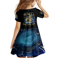 Mummy Skull Kid Short Sleeve Dress I'm Going To Hell to Pick You Up - Wonder Print Shop
