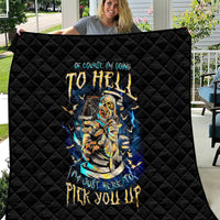Mummy Skull Quilt I'm Going To Hell to Pick You Up - Wonder Print Shop