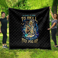 Mummy Skull Quilt I'm Going To Hell to Pick You Up - Wonder Print Shop