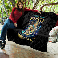 Mummy Skull Quilt I'm Going To Hell to Pick You Up - Wonder Print Shop