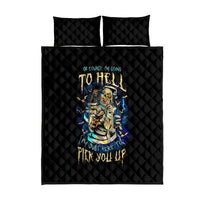 Mummy Skull Quilt Bed Set I'm Going To Hell to Pick You Up - Wonder Print Shop