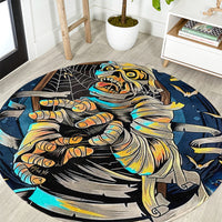 Mummy Skull Round Carpet I'm Going To Hell to Pick You Up