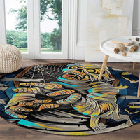 Mummy Skull Round Carpet I'm Going To Hell to Pick You Up