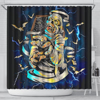 Mummy Skull Shower Curtain I'm Going To Hell to Pick You Up