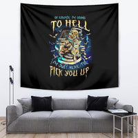 Mummy Skull Tapestry I'm Going To Hell to Pick You Up - Wonder Print Shop
