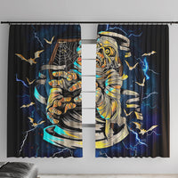 Mummy Skull Window Curtain I'm Going To Hell to Pick You Up - Wonder Print Shop