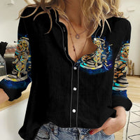 Mummy Skull Women Casual Shirt I'm Going To Hell to Pick You Up - Wonder Print Shop