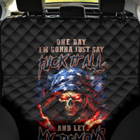 American Skull Back Car Seat Cover One Day I Gonna Fuck It All - Wonder Print Shop