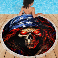 American Skull Beach Blanket One Day I Gonna Fuck It All - Wonder Print Shop