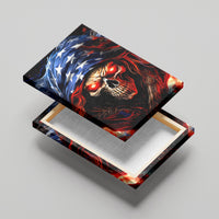 American Skull Canvas Wall Art One Day I Gonna Fuck It All - Wonder Print Shop