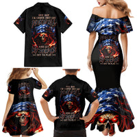 American Skull Family Matching Mermaid Dress and Hawaiian Shirt One Day I Gonna Fuck It All - Wonder Print Shop