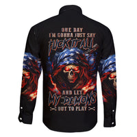 American Skull Family Matching Mermaid Dress and Hawaiian Shirt One Day I Gonna Fuck It All - Wonder Print Shop