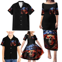 American Skull Family Matching Puletasi and Hawaiian Shirt One Day I Gonna Fuck It All - Wonder Print Shop