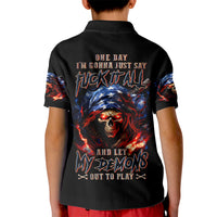 American Skull Kid Polo Shirt One Day I Gonna Fuck It All - Wonder Print Shop