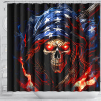 American Skull Shower Curtain One Day I Gonna Fuck It All