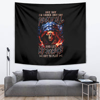 American Skull Tapestry One Day I Gonna Fuck It All - Wonder Print Shop