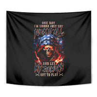 American Skull Tapestry One Day I Gonna Fuck It All - Wonder Print Shop