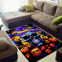 Halloween Skull Area Rug Please Excuse My Resting Witch Face - Wonder Print Shop