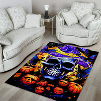 Halloween Skull Area Rug Please Excuse My Resting Witch Face - Wonder Print Shop