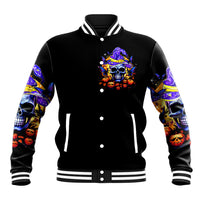 Halloween Skull Baseball Jacket Please Excuse My Resting Witch Face - Wonder Print Shop