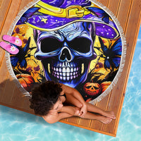 Halloween Skull Beach Blanket Please Excuse My Resting Witch Face - Wonder Print Shop