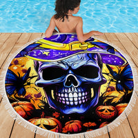 Halloween Skull Beach Blanket Please Excuse My Resting Witch Face - Wonder Print Shop