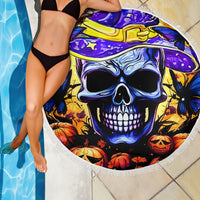 Halloween Skull Beach Blanket Please Excuse My Resting Witch Face - Wonder Print Shop