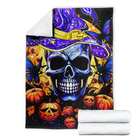 Halloween Skull Blanket Please Excuse My Resting Witch Face