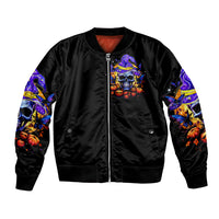 Halloween Skull Bomber Jacket Please Excuse My Resting Witch Face - Wonder Print Shop