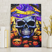 Halloween Skull Canvas Wall Art Please Excuse My Resting Witch Face - Wonder Print Shop