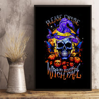 Halloween Skull Canvas Wall Art Please Excuse My Resting Witch Face - Wonder Print Shop