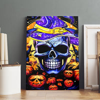 Halloween Skull Canvas Wall Art Please Excuse My Resting Witch Face - Wonder Print Shop