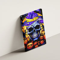 Halloween Skull Canvas Wall Art Please Excuse My Resting Witch Face - Wonder Print Shop