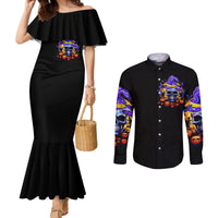 halloween-skull-couples-matching-mermaid-dress-and-long-sleeve-button-shirts-please-excuse-my-resting-witch-face