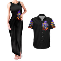 Halloween Skull Couples Matching Tank Maxi Dress and Hawaiian Shirt Please Excuse My Resting Witch Face - Wonder Print Shop