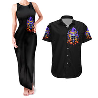 Halloween Skull Couples Matching Tank Maxi Dress and Hawaiian Shirt Please Excuse My Resting Witch Face - Wonder Print Shop