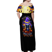 Halloween Skull Family Matching Off Shoulder Maxi Dress and Hawaiian Shirt Please Excuse My Resting Witch Face - Wonder Print Shop