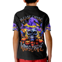 Halloween Skull Kid Polo Shirt Please Excuse My Resting Witch Face - Wonder Print Shop