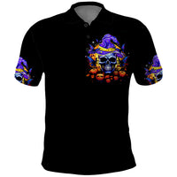 Halloween Skull Polo Shirt Please Excuse My Resting Witch Face - Wonder Print Shop