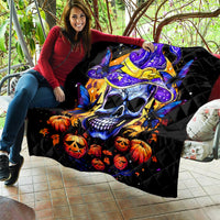 Halloween Skull Quilt Please Excuse My Resting Witch Face - Wonder Print Shop