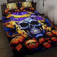 Halloween Skull Quilt Bed Set Please Excuse My Resting Witch Face - Wonder Print Shop