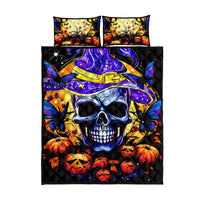 Halloween Skull Quilt Bed Set Please Excuse My Resting Witch Face - Wonder Print Shop