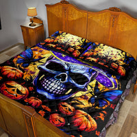 Halloween Skull Quilt Bed Set Please Excuse My Resting Witch Face - Wonder Print Shop
