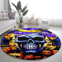 Halloween Skull Round Carpet Please Excuse My Resting Witch Face