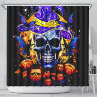 Halloween Skull Shower Curtain Please Excuse My Resting Witch Face