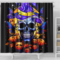 Halloween Skull Shower Curtain Please Excuse My Resting Witch Face