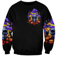 Halloween Skull Sweatshirt Please Excuse My Resting Witch Face - Wonder Print Shop