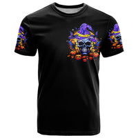 Halloween Skull T Shirt Please Excuse My Resting Witch Face - Wonder Print Shop