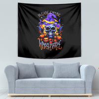 Halloween Skull Tapestry Please Excuse My Resting Witch Face - Wonder Print Shop